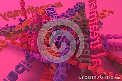 3D rendering. Background abstract CGI typography, health, allergy keywords cloud for design, graphic resource. Stock Photo