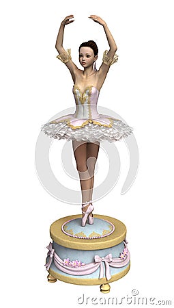 3D Rendering Ballerina Stock Photo