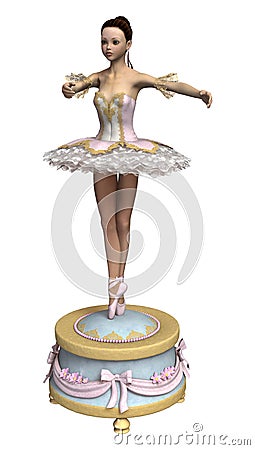 3D Rendering Ballerina Stock Photo