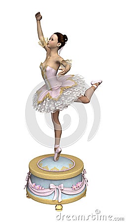 3D Rendering Ballerina Stock Photo