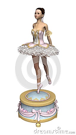 3D Rendering Ballerina Stock Photo