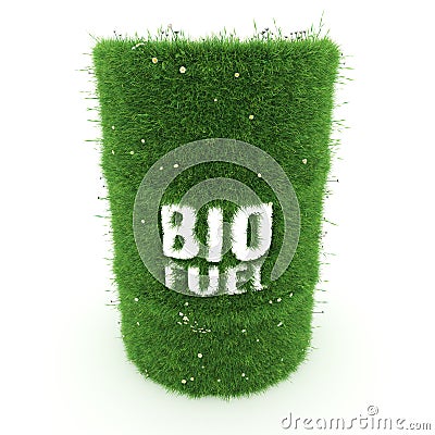 3D rendering barrel of biofuels Stock Photo