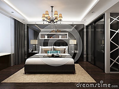 3D rendering bedroom Stock Photo