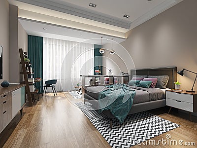 3D rendering bedroom Stock Photo