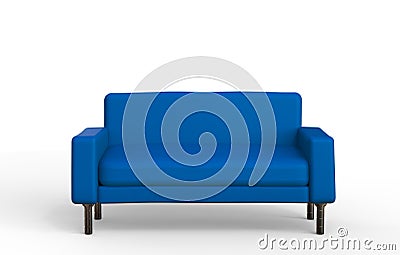 3d rendering blue sofa Stock Photo