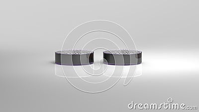 3d rendering blue tooth speaker with reflection and nice background Stock Photo