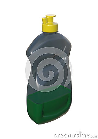 3D Rendering Bottle of Soap Luquid on White Stock Photo