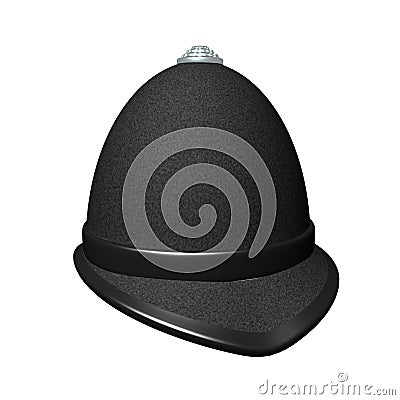 3D Rendering of british police hat Stock Photo