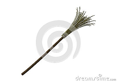 3D Rendering Broomstick on White Stock Photo