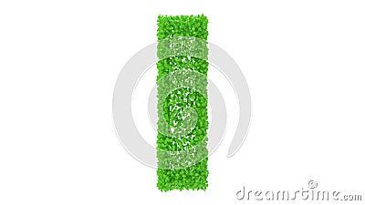 3D rendering of a bush green floral render nature leaves isolated Stock Photo