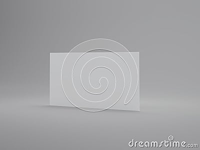 3D Rendering Business card isolated on white background Cartoon Illustration