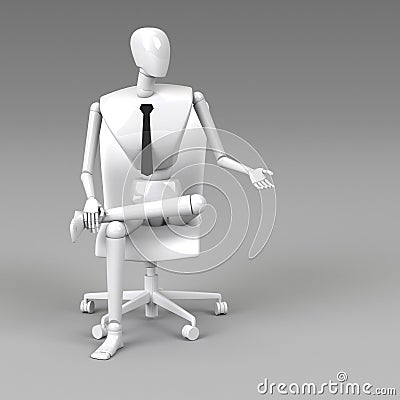 3d rendering businessman doll Stock Photo