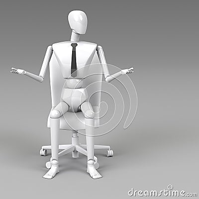 3d rendering businessman doll Stock Photo