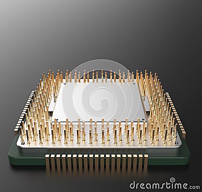 3d rendering of Central Computer Processors CPU Stock Photo