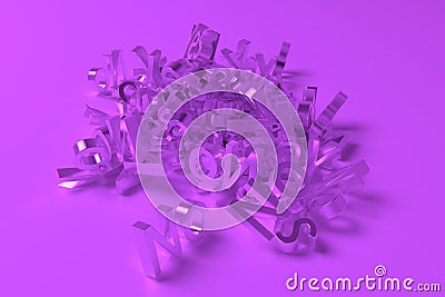 3D rendering. CGI typography, yes & no, keywords cloud for design texture, background. Stock Photo