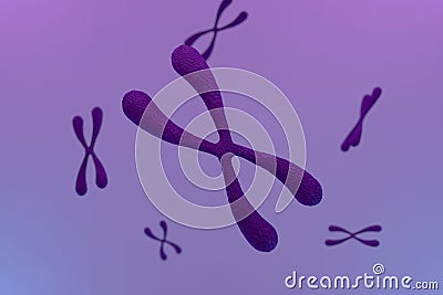 3d rendering of Chromosome Abstract Scientific Background, 3d illustration Cartoon Illustration