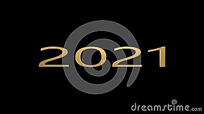 3d rendering of Classy 2021 Happy New Year background Stock Photo