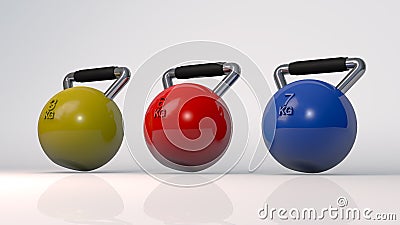 Close up of colorful fitness tools Stock Photo