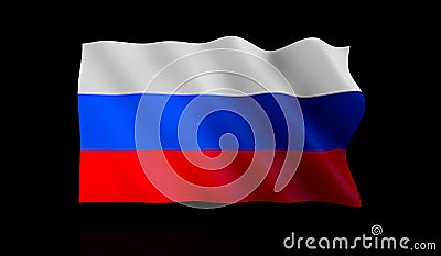 Close up waving Russia national flag Stock Photo