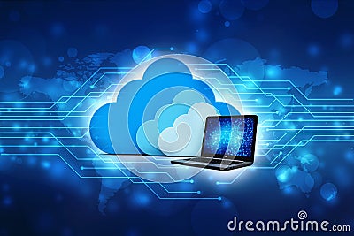 3d rendering Cloud computing concept, Cloud internet technology concept background Stock Photo