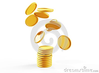 3d rendering coin objects, Simple financial related icons Stock Photo
