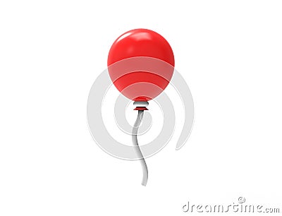 3D rendering of colored balloons isolated on white studio background Stock Photo