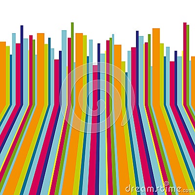 3D rendering of colorful uneven layers on a white background Stock Photo