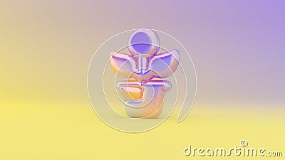 3d rendering colorful vibrant symbol of growth on colored background Stock Photo