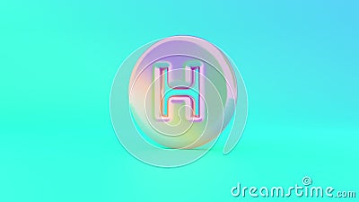 3d rendering colorful vibrant symbol of hospital symbol on colored background Stock Photo