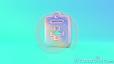 3d rendering colorful vibrant symbol of notes medical on colored background Stock Photo