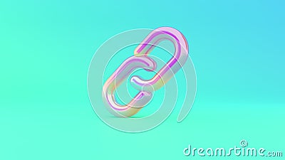 3d rendering colorful vibrant symbol of unlink on colored background Stock Photo