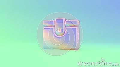 3d rendering colorful vibrant symbol of wallet on colored background Stock Photo