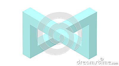 3D rendering of a computer generated optical Escher illusion Stock Photo