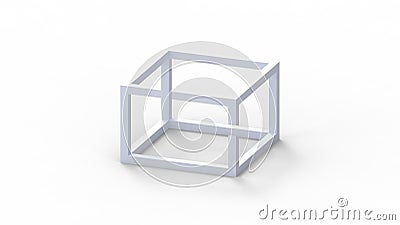 3D rendering of a computer generated optical Escher illusion Stock Photo