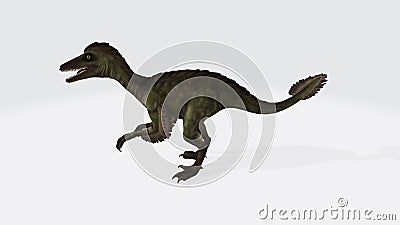 3D rendering of a computer-generated Troodon dinosaur isolated on a white background Stock Photo