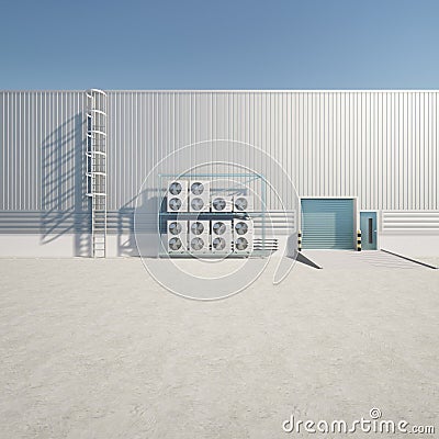 3d rendering of condenser unit for hvac system Stock Photo
