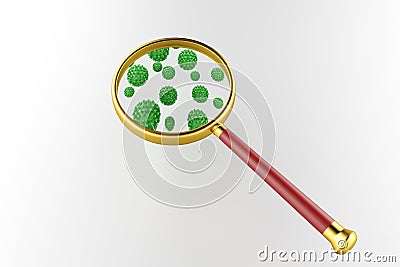 3D Rendering of contagious HIV AIDS, Flur or Coronavirus Stock Photo