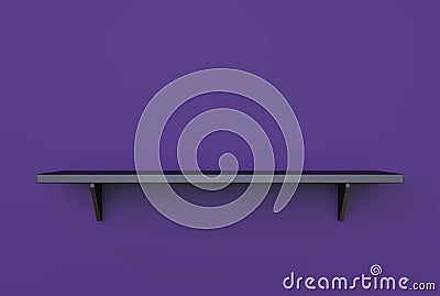 3d rendering of cool modern pendant black color shelf on a dark Stock Photo