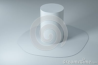 3d rendering, creative melted geometry with white background Cartoon Illustration