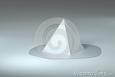 3d rendering, creative melted geometry with white background Cartoon Illustration