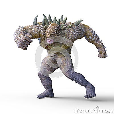 3D rendering of Creepy monster Stock Photo