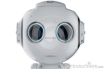 Mini robot with big eyes Stock Photo