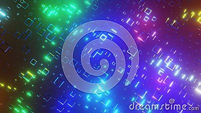3D Rendering. Cyberspace abstraction. Futuristic Technology Digital Abstraction Stock Photo