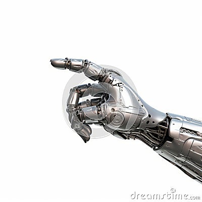 3d rendering cyborg robotic hand pointing on something Stock Photo