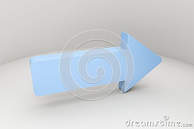 3d rendering, 3d model of arrow, the concept of development and direction Cartoon Illustration