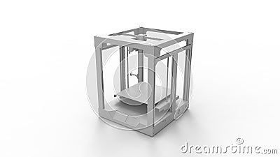 3D rendering of a 3d printer desktop manufacturing machine used for prototyping and engineering. isolated on empty space Stock Photo