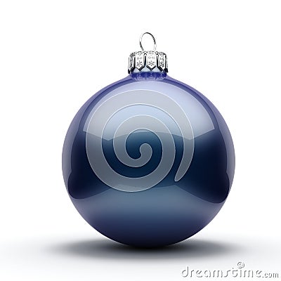 3D Rendering Dark Blue Christmas Ball Stock Photo