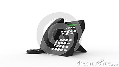 3d rendering of a desk telephone isolated in white background Stock Photo