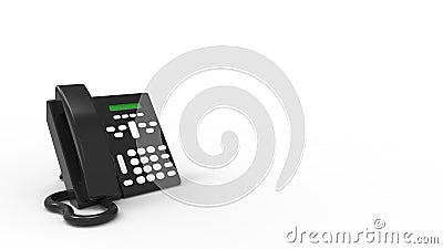 3d rendering of a desk telephone isolated in white background Stock Photo