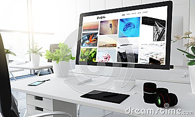 Digital photography studio Stock Photo